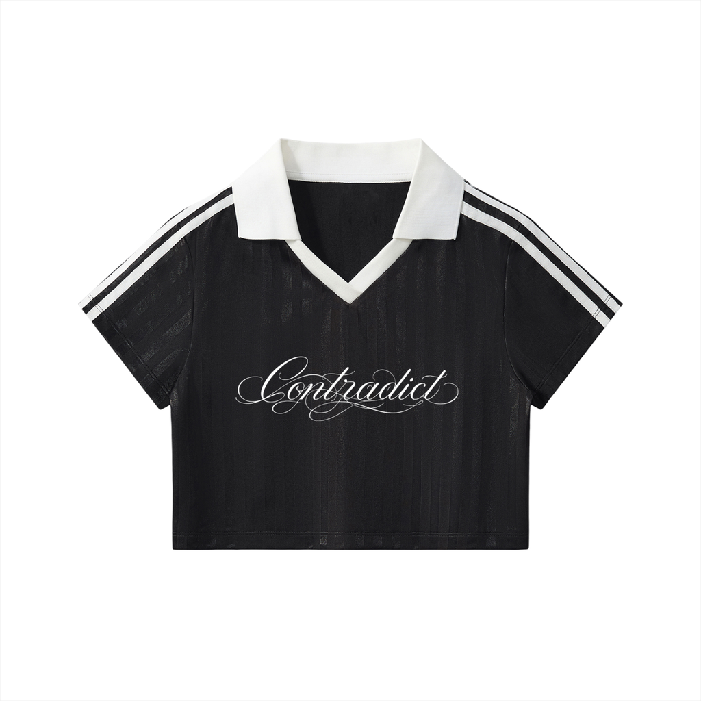 CROPPED SCRIPT JERSEY