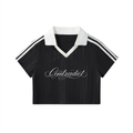 CROPPED SCRIPT JERSEY